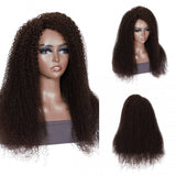 Clearance Sale Sunber Dark Brown Color Kinky Curly Glueless Wigs Human Hair Wigs 180% Density Flash Sale