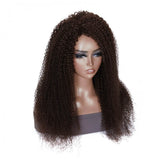 Clearance Sale Sunber Dark Brown Color Kinky Curly Glueless Wigs Human Hair Wigs 180% Density Flash Sale