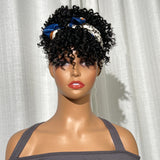 Sunber Drawstring Jerry Curly Ponytail With Bangs