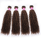 Sunber Hair Honey Blonde Highlight Piano Color Human Virgin Hair 4 Bundles Jerry Curly Wave Hair