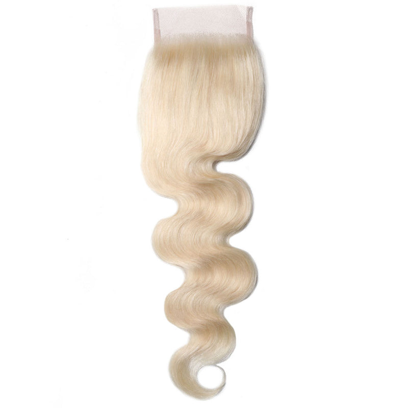 Sunber 1 Pc  Human Hair 4*4 Lace Closure 613 Color Body Wave Human Hair Closure