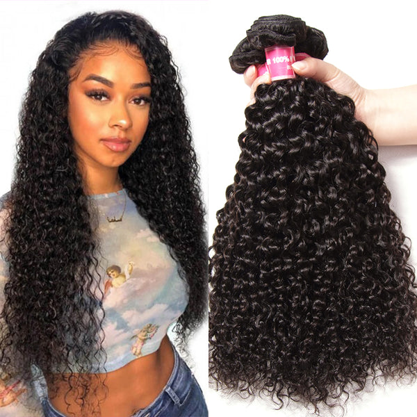 Sunber Hair Brazilian Jerry Curly Hair Bundles 3pcs/lot - 100% Human Hair Weaves