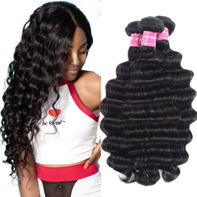 Sunber Hair 3 Bundles Loose Deep Wave Hair Bundles On Sale 12-26 Inch 100% Human Hair