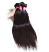 Peruvian Straight Hair Bundles 3 Bundles With 4x4inch Swiss Lace Closure, 8"-30" in stocks - Sunberhair