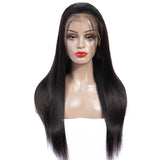 Sunber High Quality 180% Density Straight Transparent Lace Front Wigs Natural Hairline Human Hair Wigs For Women