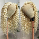 Clearance Sale Sunber 613 Blonde Deep Wave Wavy 13x4 Lace Front Wig Real Human Hair Flash Sale