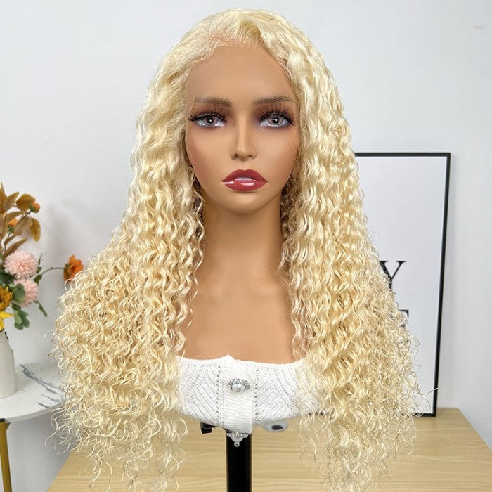 Flash Sale Sunber 613 Blonde Water Wave 13x4 Lace Front Wig With Baby Hair