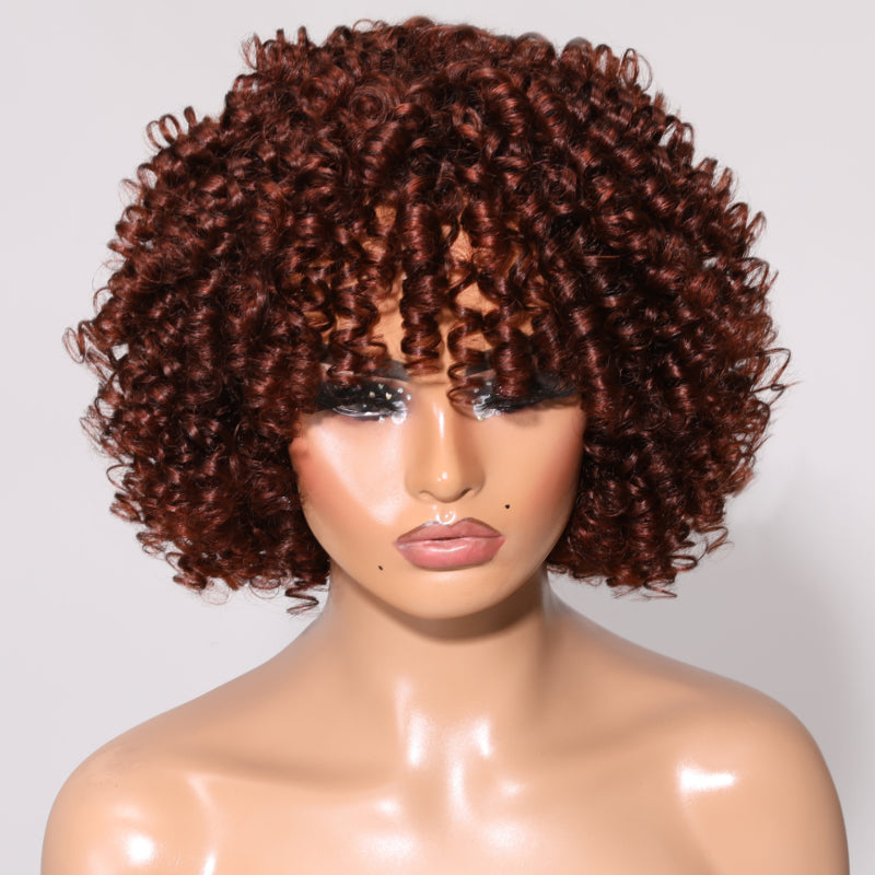Sunber Curly Bob Wig With Bangs