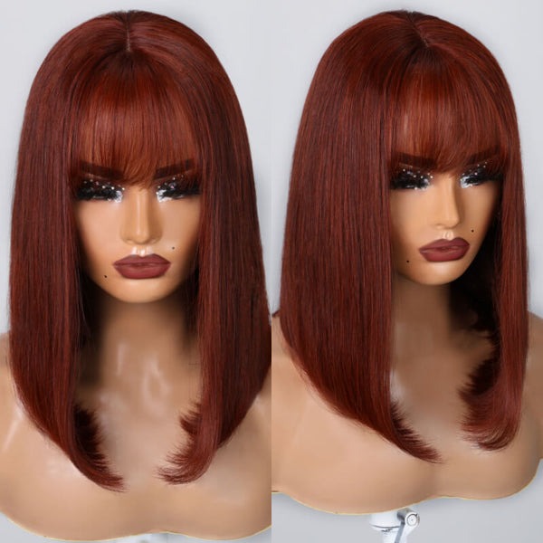 Sunber  Reddish Brown Colored Lace Wig