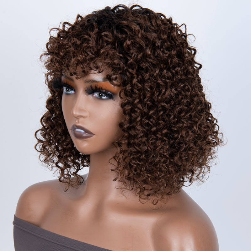 Sunber Curly Machine Made Hair Wigs