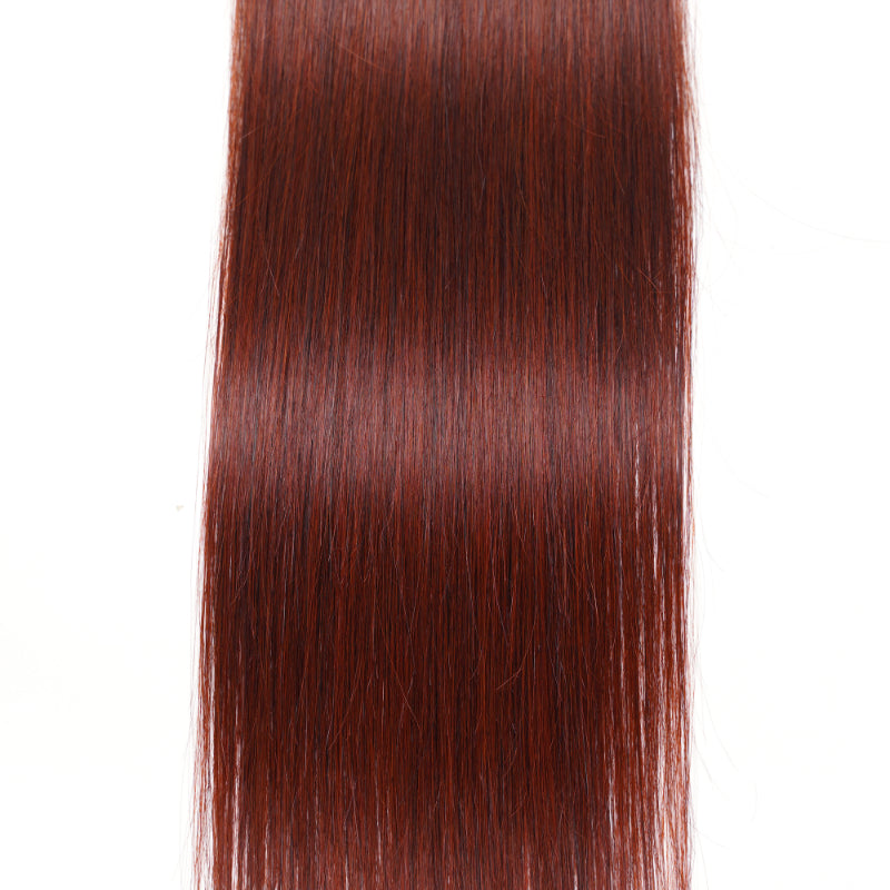 Sunber Reddish Brown Straight 1 Bundle 100% Remy Human Hair Bundle