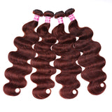 Sunber Hair Reddish Brown Body Wave 4 Bundles 100% Human Hair Bundle Deals