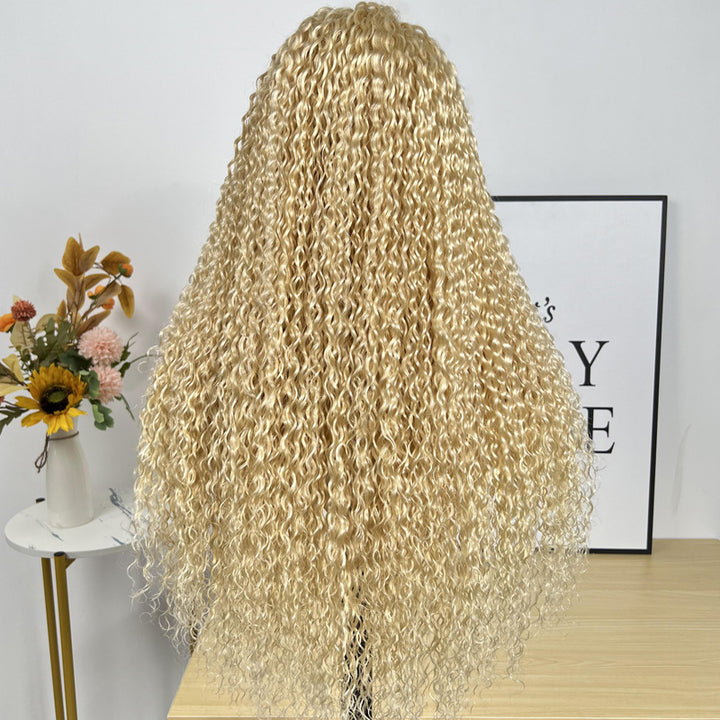 Flash Sale Sunber 613 Blonde Jerry Curly 13x4 Lace Front Wig Human Hair Pre-Plucked With Baby Hair