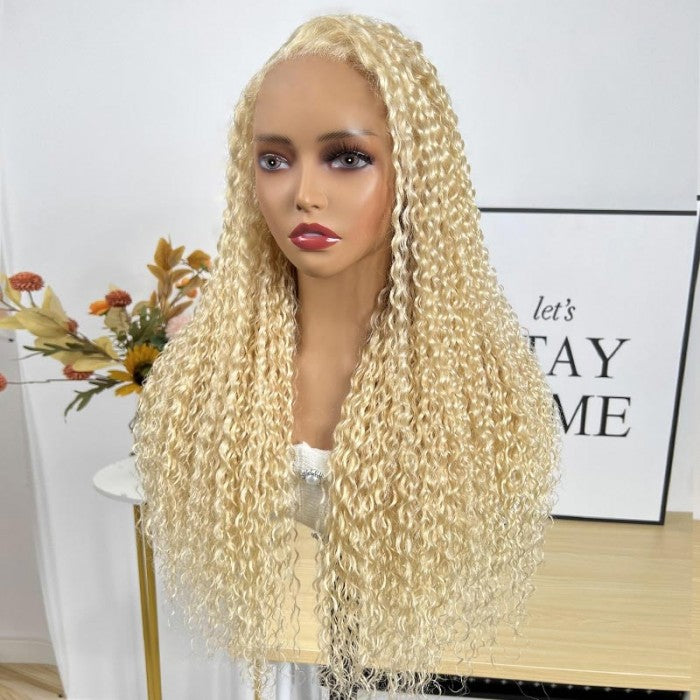 Flash Sale Sunber 613 Blonde Jerry Curly 13x4 Lace Front Wig Human Hair Pre-Plucked With Baby Hair