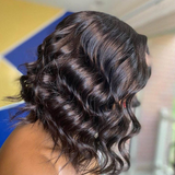 Sunber Deep Wave Bob Lace Front Wigs Human Hair For Women