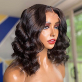 Sunber Deep Wave Bob Lace Front Wigs Human Hair For Women