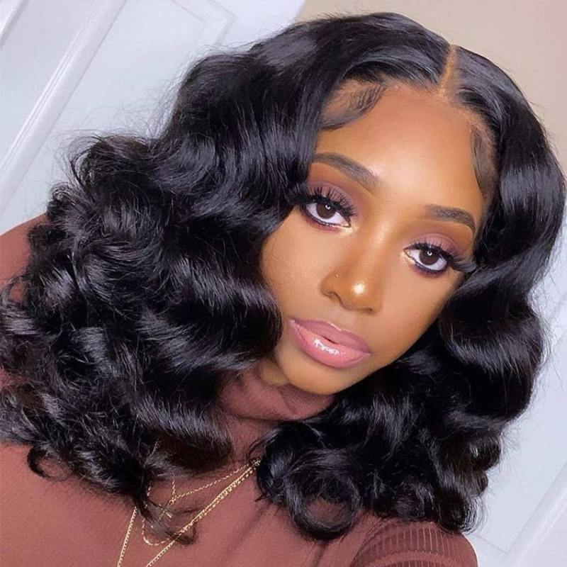 Sunber Deep Wave Bob Lace Front Wigs Human Hair For Women