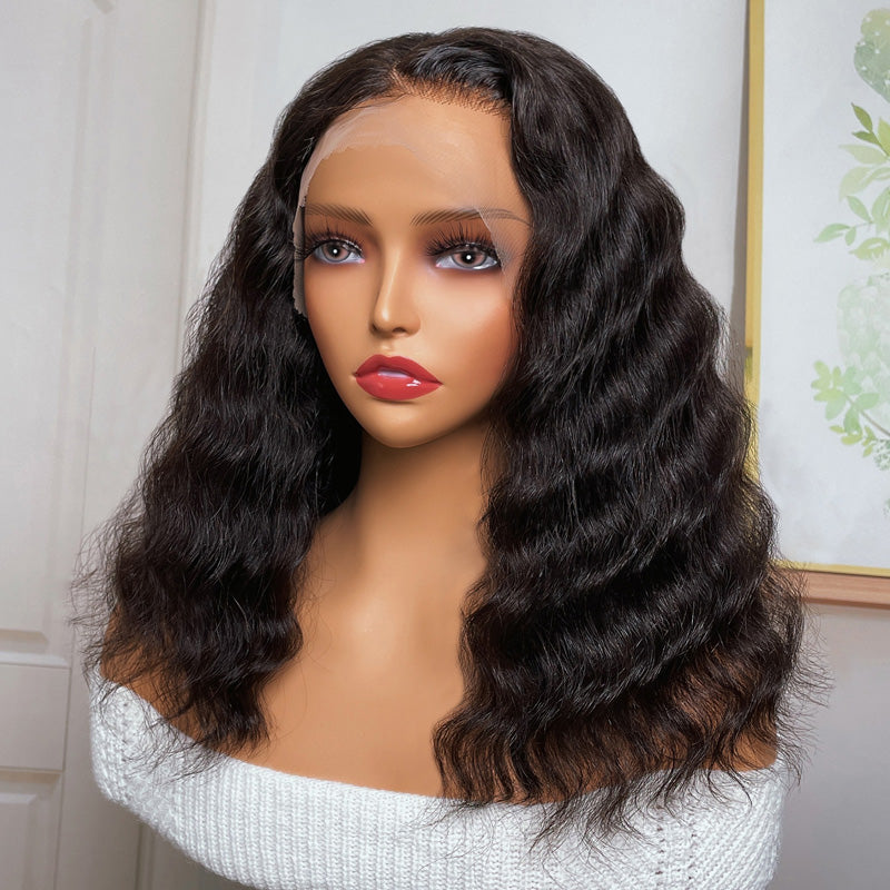 Sunber Deep Wave Bob Lace Front Wigs Human Hair For Women