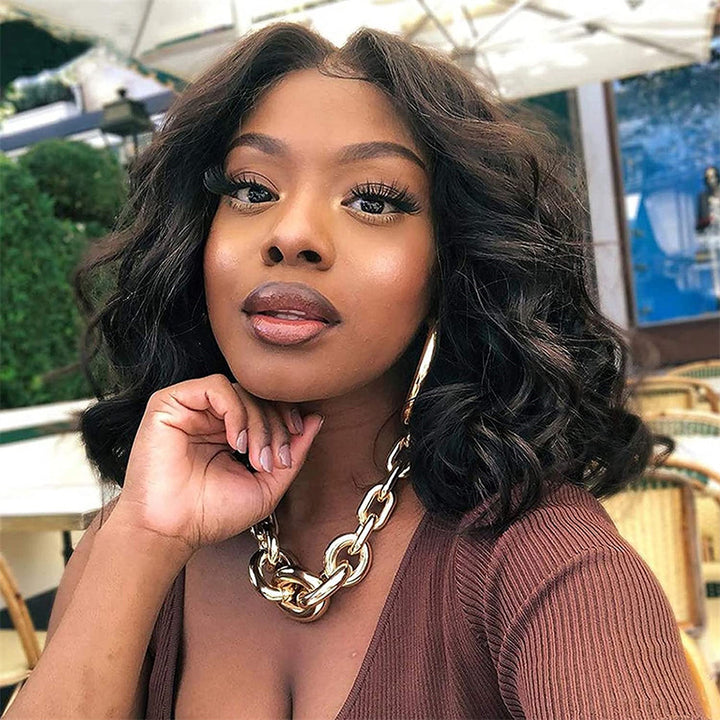 Sunber Deep Wave Bob Lace Front Wigs Human Hair For Women