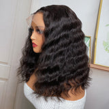 Sunber Deep Wave Bob Lace Front Wigs Human Hair For Women