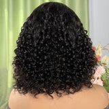 Sunber Short Deep Wave Bob Lace Front Wigs  Human Hair Wigs Bleached Knots