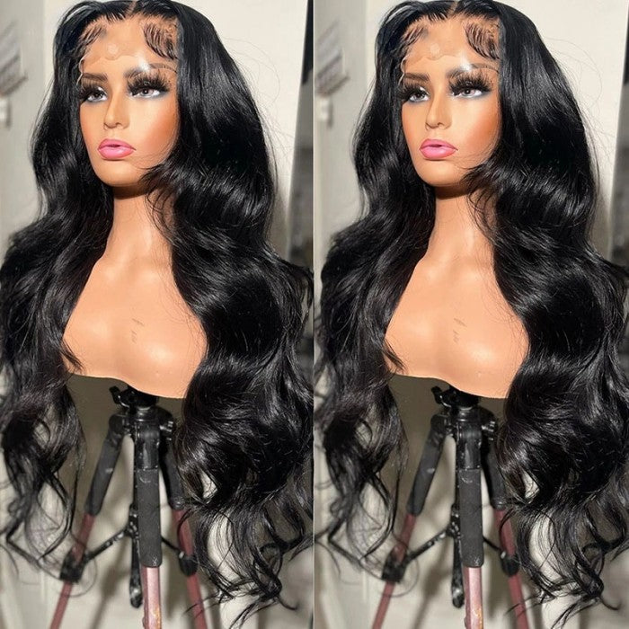 Sunber 22" Only $122 Get Body Wave 13x5 T Part Lace Front Wig Hand-Tied Lace Human Hair Wigs 150% Density Flash Sale