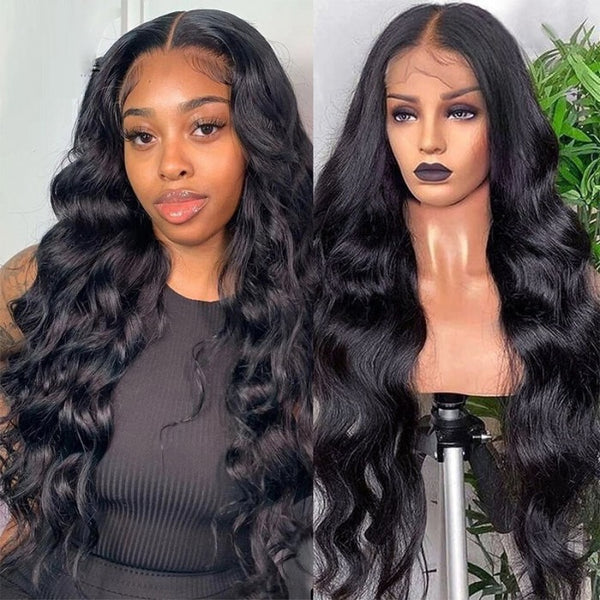 Sunber 22" Only $122 Get Body Wave 13x5 T Part Lace Front Wig Hand-Tied Lace Human Hair Wigs 150% Density Flash Sale