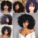Sunber Affordable Glueless Short Afro Curly Black Machine Made Wig