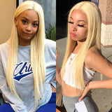 Sunber Hair 3 Bundles 613 Blonde Straight Human Hair Weaves With 4X4 Lace Closure