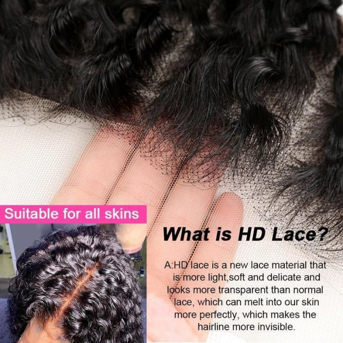 Sunber Wet And Wavy 5x5 HD Lace Closure Wig Short Bob Water Wave Human Hair Wig
