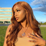 Sunber Mix Highlight Brow Body Wave Lace Frontal Human Hair Wigs