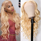 Sunber Hair 613 Color 100% Human Hair Wig Body Wave Lace Front Wigs Pre Plucked Blonde Body Wave Hair Wigs 150% Density