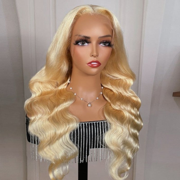Flash Sale Sunber Hair 613 Color 100% Human Hair Wig Body Wave Lace Front Wigs Pre Plucked Blonde Body Wave Hair Wigs 150% Density