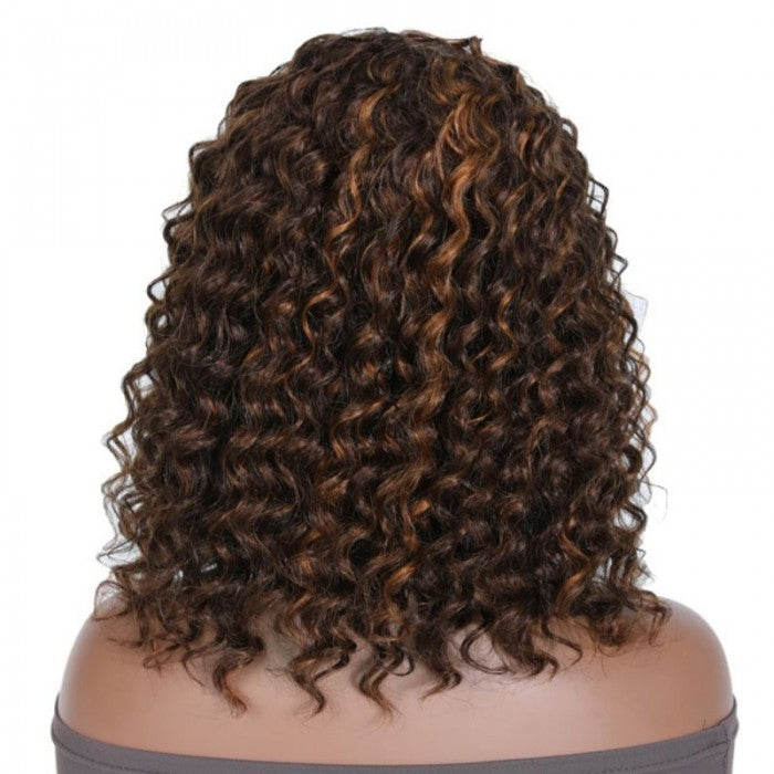 Flash Sale Sunber Affordable Balayage Highlights U Part Water Wave Wig With Cool Short Wig