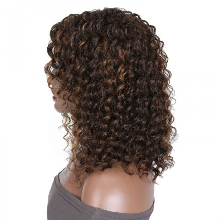 Flash Sale Sunber Affordable Balayage Highlights U Part Water Wave Wig With Cool Short Wig