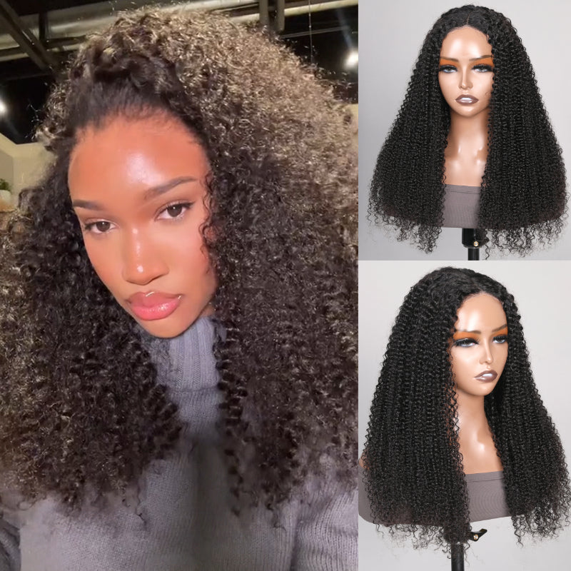 BOGO Sunber Wear & Go Kinky Curly Upgrade 6x4.75 Pre-Cut Lace Wigs Beginner Friendly