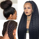sunber kinky straight lace front wig