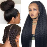 Kinky Straight  Lace Front Wigs Wigs With Baby Hair