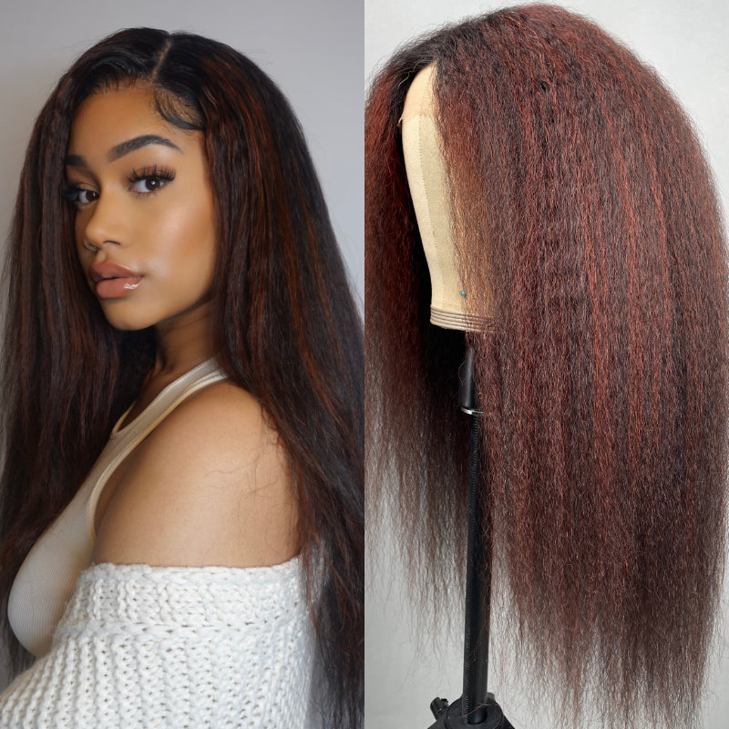 Sunber lace front wig with dark roots