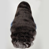 Clearance Sale Sunber Body Wave 13x4 Lace Front Wigs Black With Blue Highlights Skunk Stripe Blue Dream Flash Sale