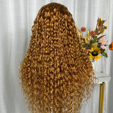Sunber Honey Blonde Water Wave 13x4 Lace Front Wig With Baby Hair For Women