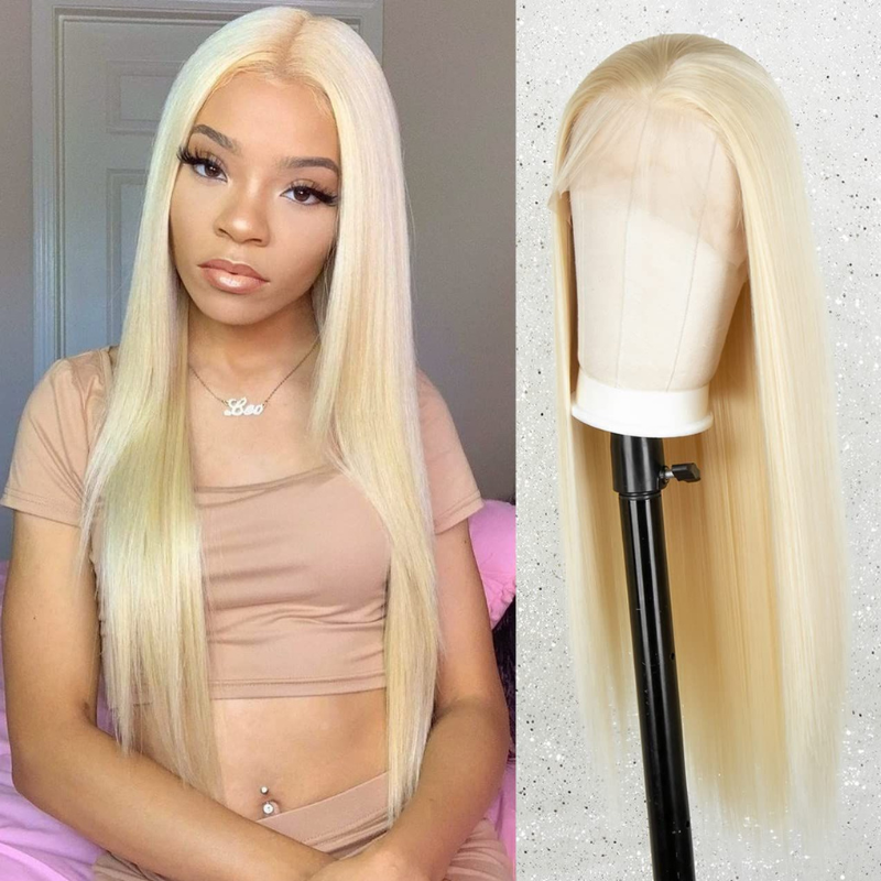 Sunber Blonde Layered Cut 5x5 Invisible HD Lace Closure Wig 180% Density Silky Straight Human Hair