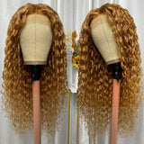 Sunber Honey Blonde Water Wave 13x4 Lace Front Wig With Baby Hair For Women