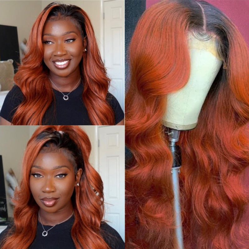 Sunber Cinnamon Brunette Color Loose Wave 13x4 Lace Front Wig Pre-Plucked With Babyhair