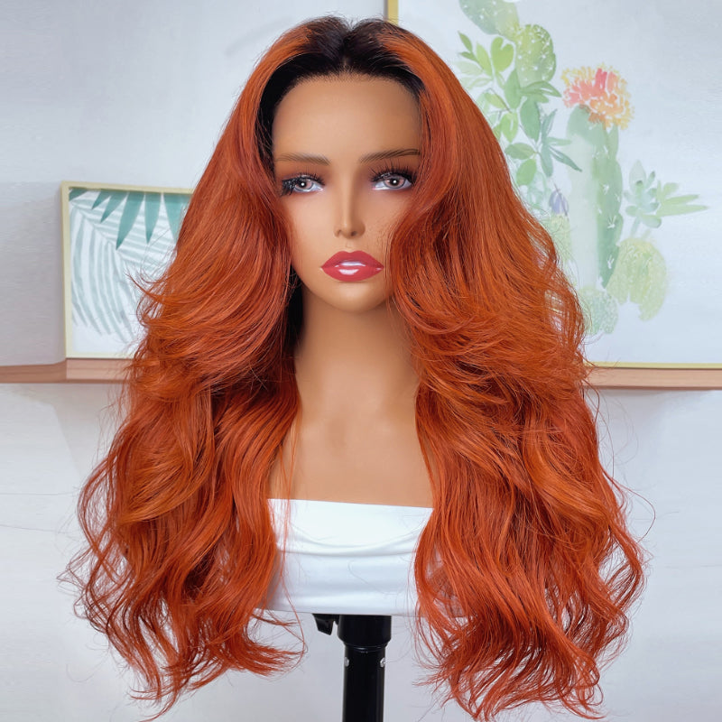 Flash Sale Sunber Cinnamon Brunette Color Loose Wave 13x4 Lace Front Wig Pre-Plucked With Babyhair