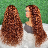 Clearance Sale Sunber 180% Density Brown Highlighted Wet And Wavy Lace Front Wigs Pre-Plucked Human Hair Flash Sale