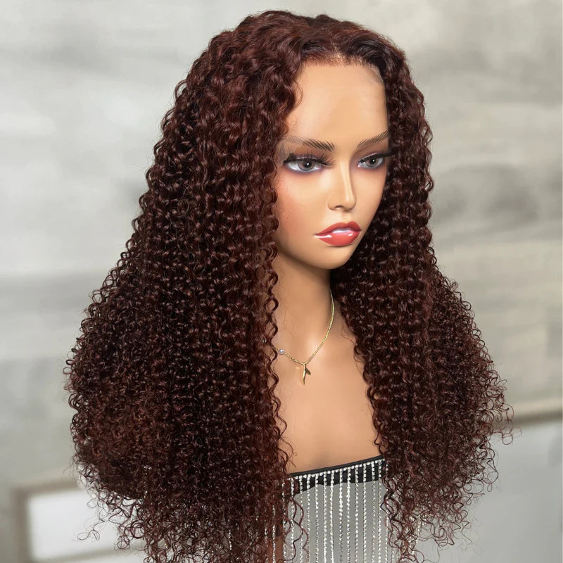 Sunber Reddish Brown Wet And Wavy 13*4 Lace Front Wigs Water Wave Pre-Plucked Human Hair Wigs Flash Sale