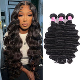 Sunber Hair 3 Bundles Loose Deep Wave Hair Bundles On Sale 12-26 Inch 100% Human Hair