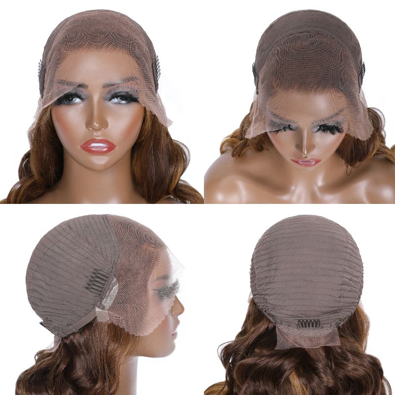 Sunber Long Side Part Bob Wig Ombre Face-framing highlight Loose Wave 13*4 Lace Front Wig