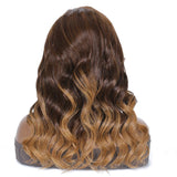 Sunber Long Side Part Bob Wig Ombre Face-framing highlight Loose Wave 13*4 Lace Front Wig